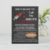 Klaar om de Shots Afstuderen Invite te bellen Kaart (Staand voorkant)