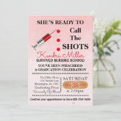 Klaar om de Shots Afstuderen Invite te bellen Kaart (Staand voorkant)