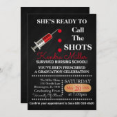 Klaar om de Shots Afstuderen Invite te bellen Kaart (Voorkant / Achterkant)