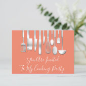 Klaar om de spanning op te voeren met kookfeest Ch Kaart (Staand voorkant)
