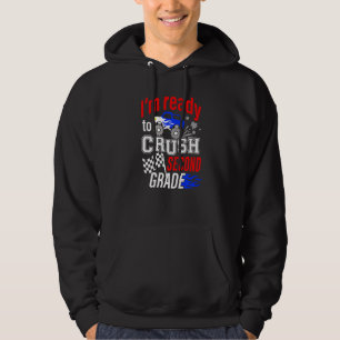 Klaar om de tweede klas 2e Monster Truck-achterkan Hoodie
