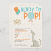 Klaar om de Uitnodiging van het Baby shower te Pop (Voorkant / Achterkant)