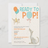 Klaar om de Uitnodiging van het Baby shower te Pop (Voorkant)