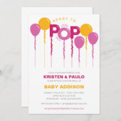 Klaar om de Uitnodiging van het Baby shower te Pop (Voorkant / Achterkant)