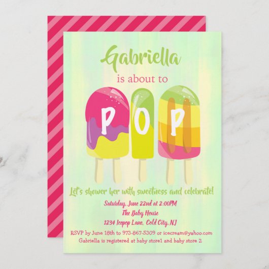 Klaar om de Uitnodiging van het Baby shower van de (Voorkant / Achterkant)