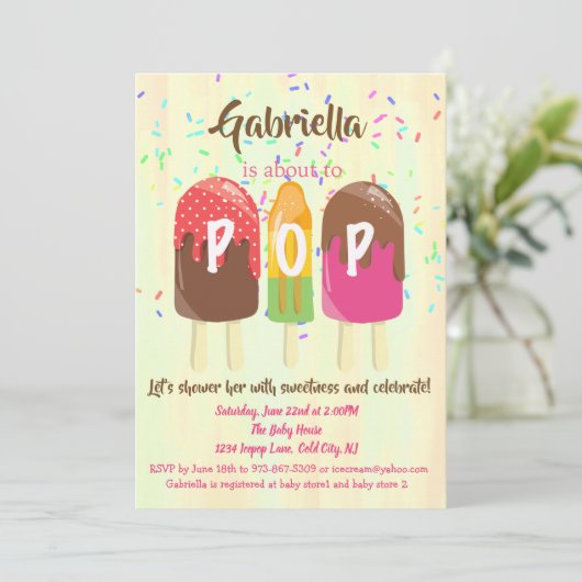 Klaar om de Uitnodiging van het Baby shower van de (Staand voorkant)