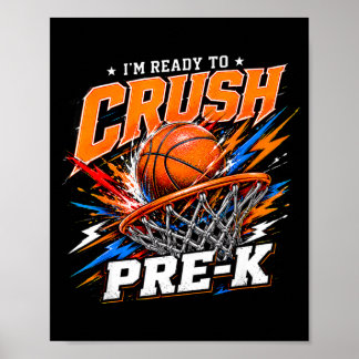 Klaar om de voor-k basketbal slam dunk terug naar  poster