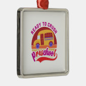 Klaar om de voorschool te klappen metalen ornament (Rechts)