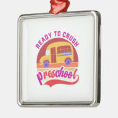 Klaar om de voorschool te klappen metalen ornament (Links)