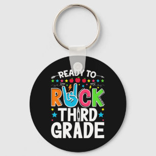 Klaar om derde klas rocken Funny eerste dag terug Sleutelhanger