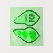 Klaar om Drachtige Groene Erwt te Barsten Wandkleed (Voorkant)