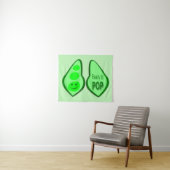 Klaar om Drachtige Groene Erwt te Barsten Wandkleed (In Situ (horizontaal))