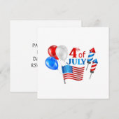 **KLAAR OM EEN *4e VAN JULY PARTIJ* TE CELEBRATEN Kaart (Voorkant / Achterkant)