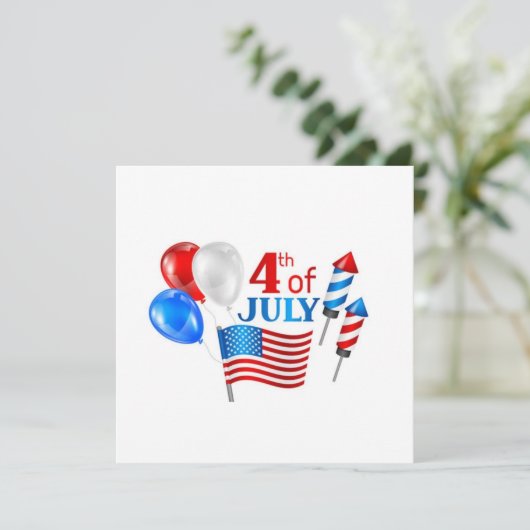 **KLAAR OM EEN *4e VAN JULY PARTIJ* TE CELEBRATEN Kaart (Staand voorkant)