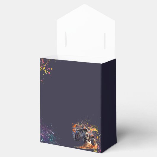 Klaar om een monstertruck donkere verjaardag te cr bedankdoosjes (Geopend)