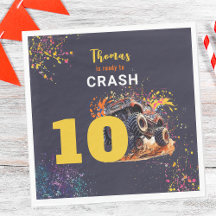 Klaar om een monstertruck donkere verjaardag te cr