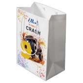 Klaar om een monstervrachtwagen te crashen medium cadeauzakje (Achterkant Gekanteld)