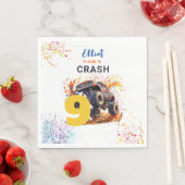 Klaar om een monstervrachtwagen te crashen servet (Insitu)