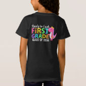 Klaar om eerste klas dinosaurus te verpletteren t-shirt (Achterkant)