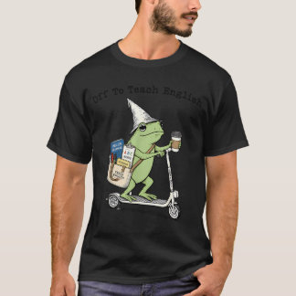Klaar om Englieacher Frog Grappig Terug naar Schoo T-shirt