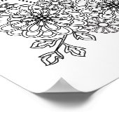 Klaar om Fancy Floral Kleurontwerp te kleuren Poster (Hoek)