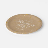 Klaar om gouden harten te laten knallen Baby Showe Papieren Bordje (Gekanteld)