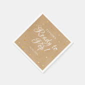 Klaar om Gouden Hartjes Confetti Baby Shower Servet (Hoek)