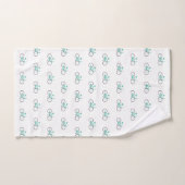 Klaar om groene fietsen te rijpen bad handdoek (Handdoek)