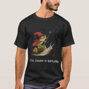 Klaar om herrie te schoppen Sarcasme Kikker op Sla T-shirt
