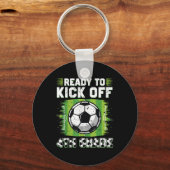 Klaar om het 4e leerjaar voetbal te starten eerste sleutelhanger (Voorkant)