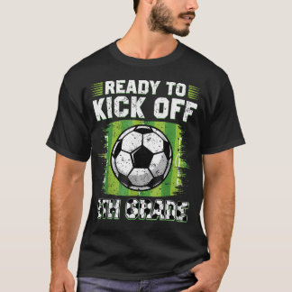 Klaar om het 5e leerjaar voetbal te starten eerste t-shirt