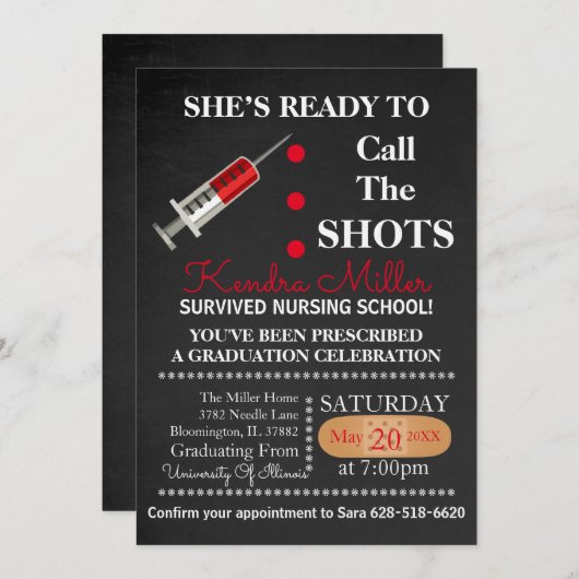 Klaar om het Afstuderen van Schoenen te roepen nod Kaart (Voorkant / Achterkant)