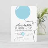 Klaar om het Blauwe Baby shower van de Jongen van  Kaart (Staand voorkant)