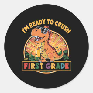 Klaar om het eerste leerjaar te verpletteren 1e da ronde sticker