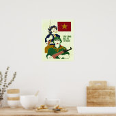Klaar om het land te beschermen! Vietnam Oorlog Poster (Keuken)