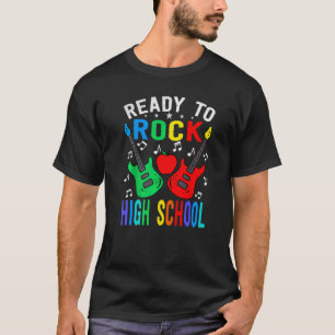 Klaar om high school gitaar terug te geven naar sc t-shirt
