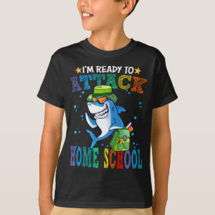 Klaar om Home School Shark Back School aan te vall T-shirt