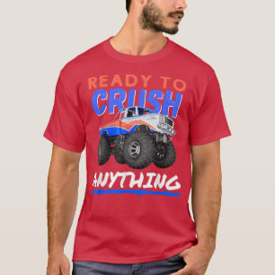 Klaar om iets schattige kinder monstertruck te ver t-shirt