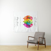 Klaar om Ijsje Verloop Roze Baby Shower te barsten Wandkleed (In Situ (horizontaal))