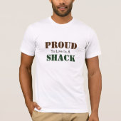 Klaar om in een T-shirt met shack Ham-radio te lev (Voorkant)