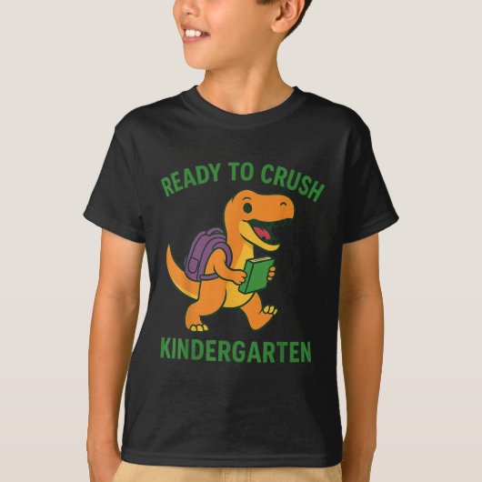 Klaar om kinderen naar school te brengen t-shirt (Voorkant)