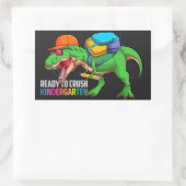 Klaar om Kindergarten Dinosaur te kreuken Rechthoekige Sticker (Tas)