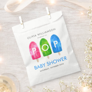 Klaar om kleurrijke Blauwe Baby Shower te barsten Bedankzakje