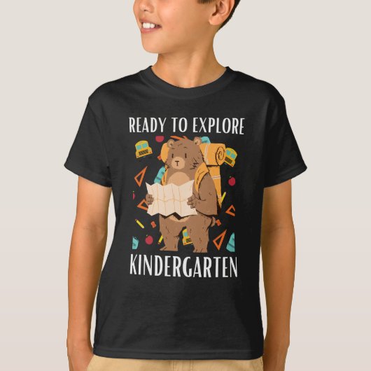 Klaar om kleuterschool te verkennen t-shirt (Voorkant)