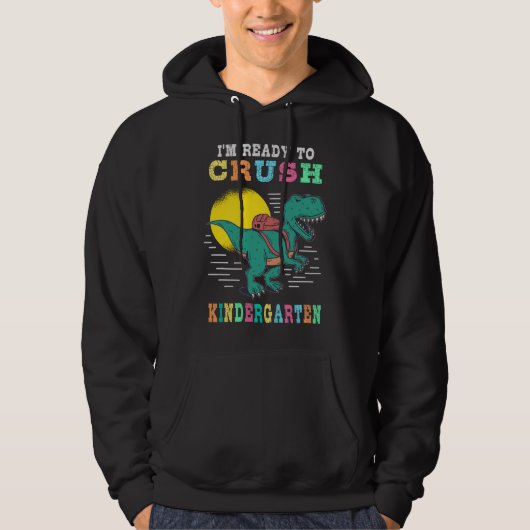 Klaar om kleuterschool te vermorzelen hoodie (Voorkant)