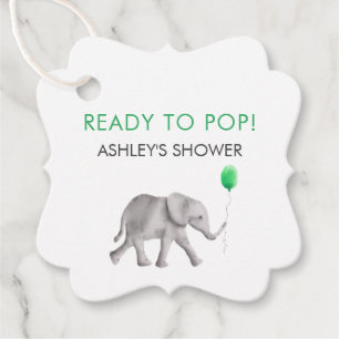 Klaar om Labels te Poppen, Olifant Baby shower Lab