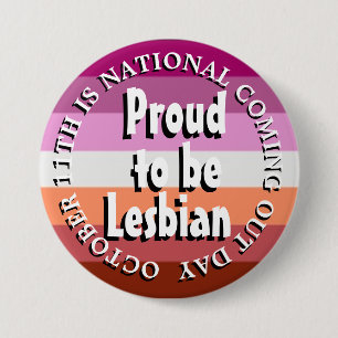Klaar om lesbisch te zijn, Nationale Dag van de Bi Ronde Button 7,6 Cm