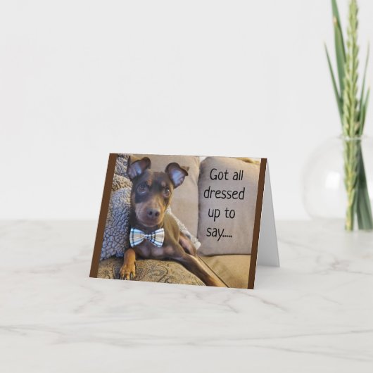 KLAAR OM *MERRY CHRISTMAS* BOW STROPDAS TE ZEGGEN! KAART (Voorkant)