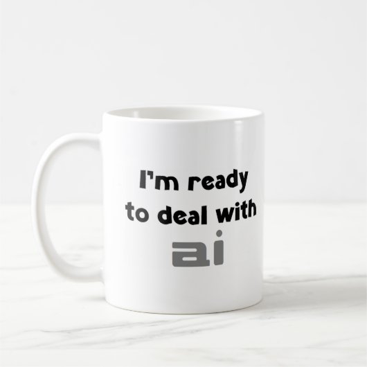 klaar om met ai om te gaan koffiemok (Links)