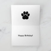 Klaar om met Birthday Dog en Brownie Cake te gaan Kaart (Binnen)